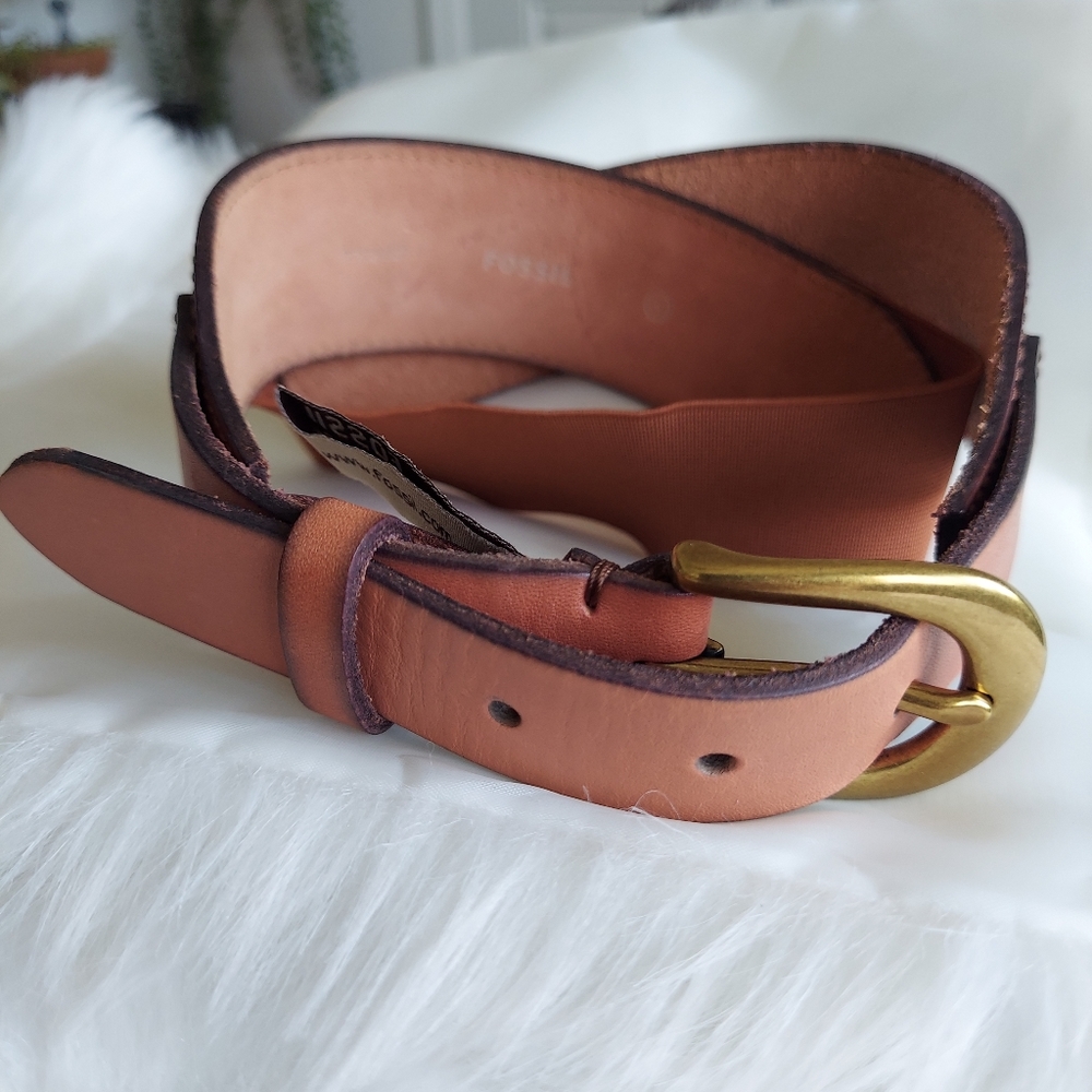 Fossil Tan Leather Belt